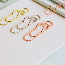 5pcs/10pcs Multi-Function Metal Pen Clips, Paper Clips, Memo Holder For Diary & Writing (Random Color) - Multicolor - View 3