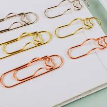 5pcs/10pcs Multi-Function Metal Pen Clips, Paper Clips, Memo Holder For Diary & Writing (Random Color) - Multicolor - View 5