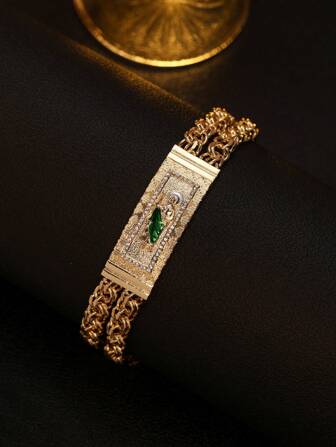 Chino Double Link Chain Gold Bracelet