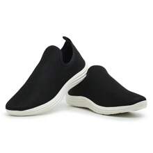 Tenis Masculino Casual - Preto e Branco - Visão 3