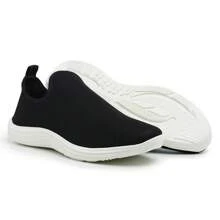 Tenis Masculino Casual - Preto e Branco - Visão 2