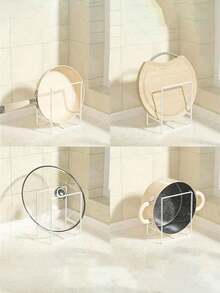 1pc Metal Plate Holder Organizer, Vertical Plate Rack, Dish Organizer For Cabinet, Drying Rack For Kitchen Cupboard, Kitchen Accessories - Multicolor - View 6