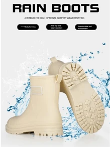 1 双新款雨鞋,防滑耐磨橡胶雨靴,短筒男女成人防水鞋,时尚厨房靴,夏季降温,沙滩,旅行保暖,闺蜜节,送给小狗,嘉年华,春夏精选,伴娘礼物,房间,卧室装饰,沙滩,旅行,男士,女士,度假 - 彩色 - 查看 5