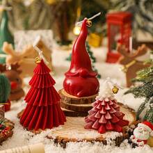 1 件圣诞树蜡烛香薰蜡烛圣诞树礼物桌面装饰家居创意纪念品旋转圣诞树香薰蜡烛，红白绿，房间装饰，礼物 - 多色 - 查看 13