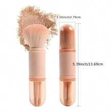 1件套旅行化妆刷套装，4合1化妆刷，可爱迷你可伸缩粉色化妆刷套装，专业化妆刷，粉底刷、散粉刷、眼影刷，女士面部化妆刷套装，化妆刷套装，化妆刷组合，化妆刷套装，全套化妆刷，化妆刷套装，全套化妆工具，化妆刷套装，化妆刷礼盒套装 - 粉色 - 查看 5