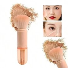 1件套旅行化妆刷套装，4合1化妆刷，可爱迷你可伸缩粉色化妆刷套装，专业化妆刷，粉底刷、散粉刷、眼影刷，女士面部化妆刷套装，化妆刷套装，化妆刷组合，化妆刷套装，全套化妆刷，化妆刷套装，全套化妆工具，化妆刷套装，化妆刷礼盒套装 - 粉色 - 查看 2