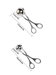 1 Stainless Steel Rice-Meat Dumplings Clip, Rice And Vegetable Roll Clip, Making Rice And Vegetable Rolls, Fish Balls, Potato Ball Molds, Kitchen Gadgets, Vegetable And Fruit Pelleting Tools - Multicolor - View 10