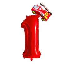 1 bộ bóng bay nhiều màu sắc hình xe hơi hoạt hình mini, động vật, số 40 inch và 32 inch, bao gồm vịt, ếch, lợn, gấu trúc, bò, xe cứu hỏa, v.v., dùng để trang trí tiệc, sinh nhật, ngày lễ, giáng sinh - Nhiều màu - Xem 91