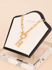 1 chiếc vòng cổ mặt chữ bằng thép không gỉ thời trang và độc đáo, món quà hoàn hảo cho bạn bè - chữ OT vàng - Xem 23