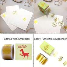 1 Cuộn 500 Nhãn Dán Giấy Bạc Vàng Giáng Sinh - Nhãn PVC Lời Chúc Mừng Ngày Lễ Các Loại Để Trang Trí Quà Tặng, Đường Kính 1 Inch, Con Dấu Thiết Kế Ngày Lễ Nhiều Kiểu Dáng, Giáng Sinh - Nhiều màu - Xem 5