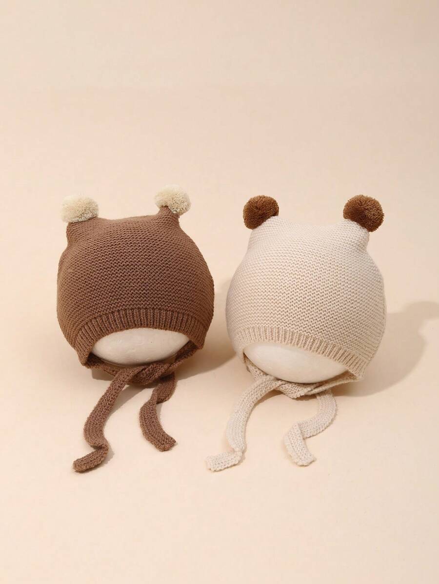 Infant/Toddler Knitted Ear Flap Hat, Cute Baby Boy/Girl Winter Warm Beanie - Multicolor - View 1