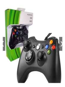 X 360 Wired Controller For Video Game And PC/ Fat And Pc Joystick Game Gamepad - màu đen - Xem 2