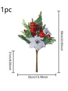 1 bó hoa cây thông Noel mô phỏng trang trí nhà trong nhà và ngoài trời thích hợp cho sân trong phòng hành lang cửa sổ bàn nhà hàng quà tặng năm mới quà tặng tân gia - Nhiều màu - Xem 9