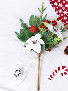 1 bó hoa cây thông Noel mô phỏng trang trí nhà trong nhà và ngoài trời thích hợp cho sân trong phòng hành lang cửa sổ bàn nhà hàng quà tặng năm mới quà tặng tân gia - Nhiều màu - Xem 11