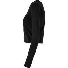 Camiseta corta de manga larga para mujeres/señoras (negro) - Negro - Ver 3
