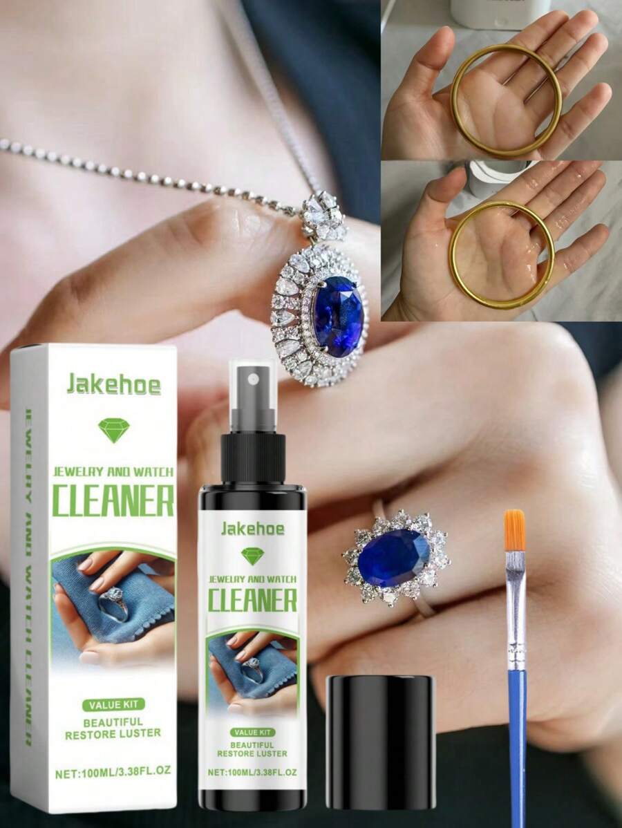 Bình xịt vệ sinh trang sức Nhẫn Vòng cổ Làm sáng trang sức Sửa chữa Khử nhiễm Bảo dưỡng Bình xịt vệ sinh Chất tẩy rửa trang sức Tẩy gỉ Làm sạch Nhẫn kim cương vàng Làm sạch dây chuyền Chất tẩy rửa tro Bình xịt vệ sinh trang sức Trang sức Dây chuyền Khử nhiễm trang sức Chất tẩy rửa chống oxy hóa Chất tẩy rửa trang sức Làm sạch Đồng hồ vàng Nhẫn kim cương (Mẫu mới và cũ được giao ngẫu nhiên.) - Nhiều màu - Xem 1