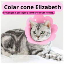 Elizabethan Collar Adjustable Flower Anti-Lick And Anti-Bite Pet Safety Small Medium Size LR-0309 - Đỏ - Xem 3