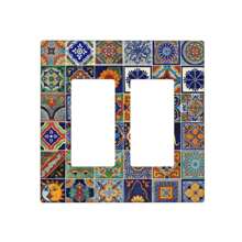 Mexican Tile Wall Decor Light Switch Cover Panel, Decorative Wall Plate, Outlet Cover