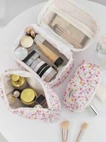 1PC/Set Túi đựng đồ trang điểm họa tiết hoa hồng, Túi đựng đồ trang điểm di động thời trang và giản dị, Đa chức năng, Túi đựng đồ trang điểm đơn giản, Túi đựng đồ trang điểm dung tích lớn Túi đựng đồ trang điểm Tổ chức trang điểm Tổ chức trang điểm Túi đựng đồ trang điểm Túi đựng đồ trang điểm - Hồng - Xem 3