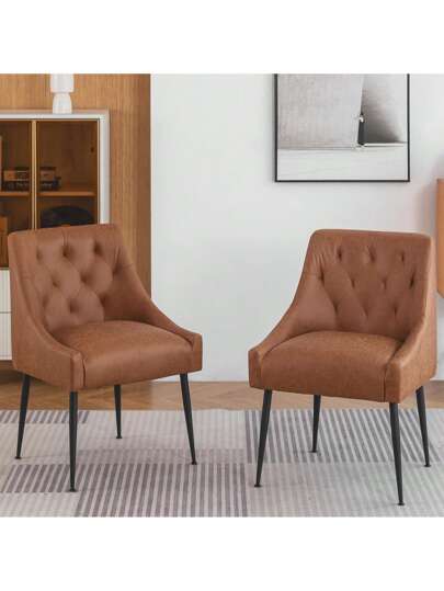 Set Of Dining Chairs Metal Feet, Moderne Kitchen Backrest, Dining/Living Room Lounge
