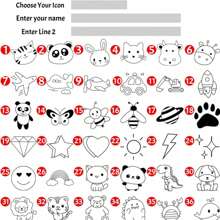 Name Stamp Clothing, Name Stamp On Clothes, Cartoon Style Name Stamp, Custom Name Stamp Christmas Gifts