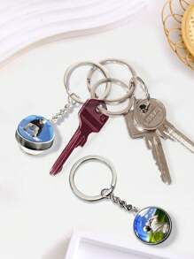 1 pièce Porte-clés personnalisé avec photo couleur personnalisée, message. Cadeau d'anniversaire, commémoratif pour couple, petite amie. Porte-clés photo personnalisé couple, couleur photo personnalisée, message en alliage. Cadeaux commémoratifs personnalisés pour la famille. Porte-clés personnalisés avec photo double face, impression couleur complète, en alliage. Cadeau pour hommes, femmes