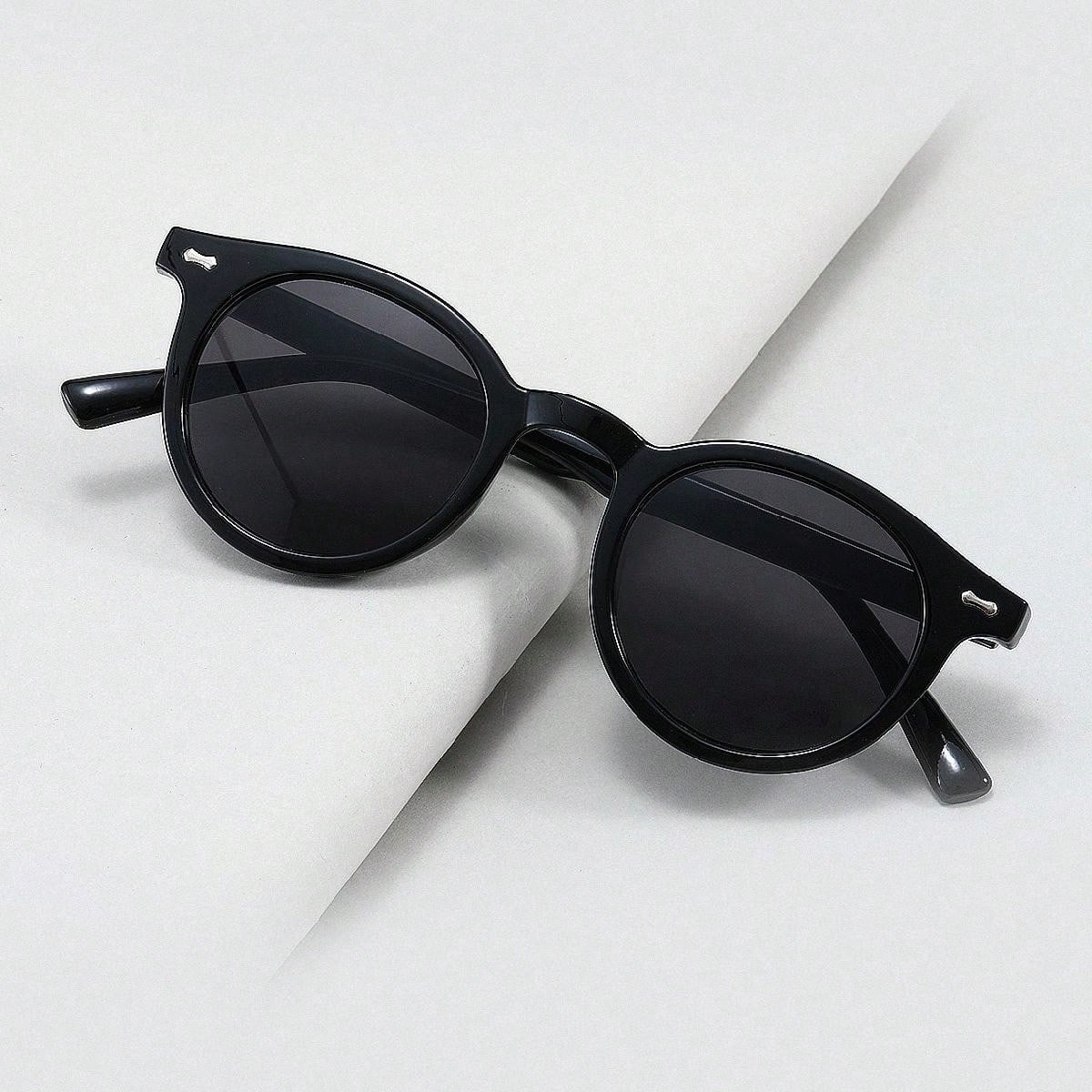 New Fashion Round Fashion Glasses For Men, Casual Outdoor Eyewear Beach Accessories Glasses Shades Looks Street Style And Suit For Sweater Jacket Sweatshirt Hoodie Leather Pants And Cargo Pants