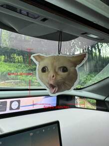 猫咪咳嗽呕吐表情很搞笑。汽车香薰纸、衣柜空气清新剂、香水、后视镜装饰、汽车内饰配件、天然芳香空气净化器、卡通浴室空气清新剂、客厅、办公室、卧室挂饰 - 五星級飯店香味 - 查看 3