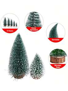1/5 件迷你人造圣诞树、桌面小圣诞树、节日派对装饰品 - 各种尺寸,适合作为节日庆祝活动的桌面装饰 - 迷你聖誕樹 - 查看 7