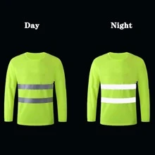 Uniforme de trabajo de manga larga con tiras reflectantes, ropa de trabajo de seguridad vial para personal de gestión y construcción