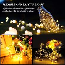 1 dây đèn USB Fairy Light, 66ft 200LED 33ft 100 LED 16,4ft 50LED Đèn dây bạc đổi màu với 8 chế độ chiếu sáng Điều khiển từ xa cho trần phòng ngủ thủ công Trang trí Halloween Giáng sinh, Đèn dây đồng nhiều màu - USB - Xem 6