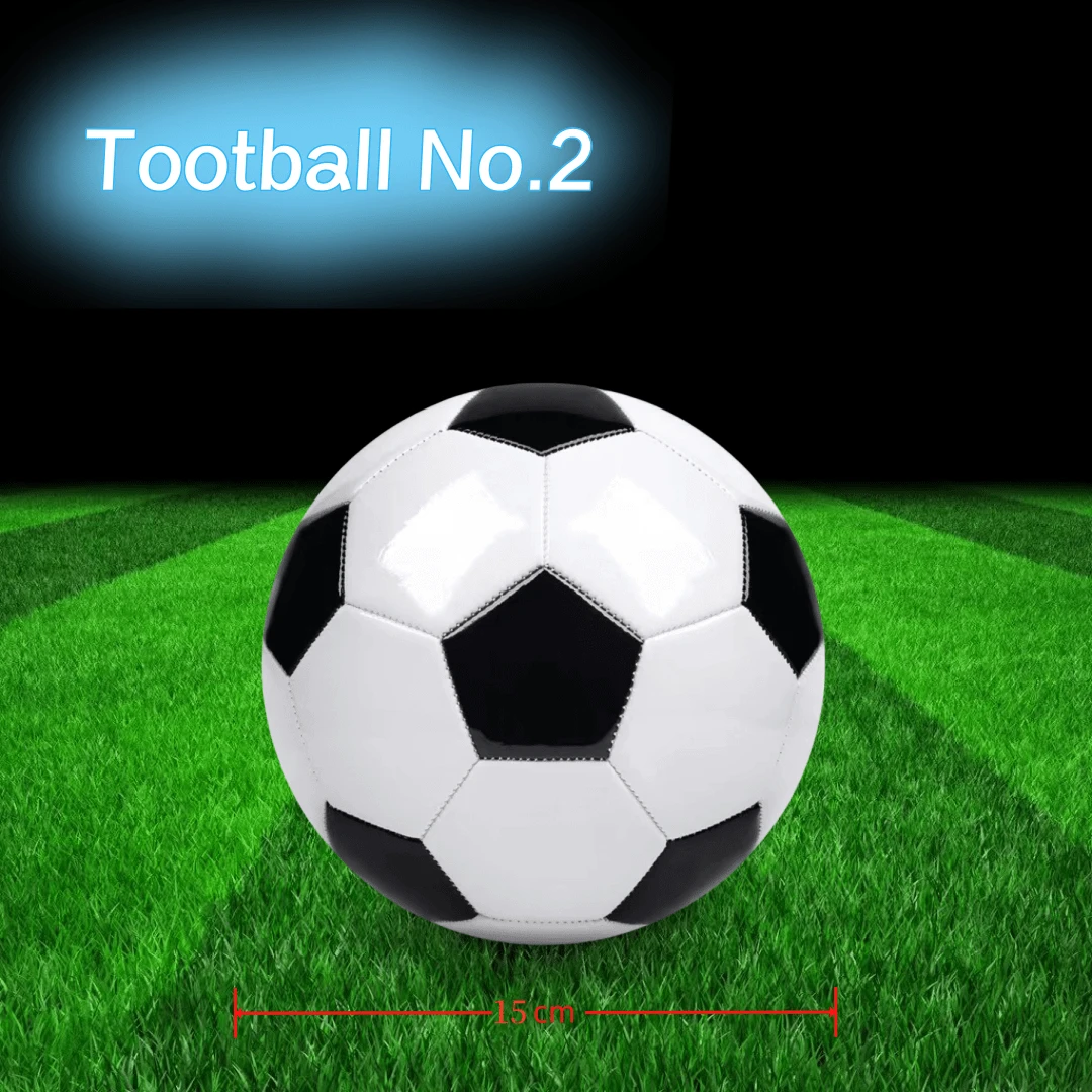 经典厚 PVC 2 号黑白多边形专业足球 - 黑與白 - 查看 1