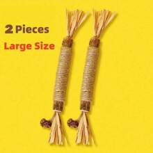 Cat Chew Toy Tooth Grinding Stick, Durable Interactive Tooth Cleaning Toy For Cats, Kittens. - Khaki - View 15