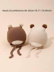 Infant/Toddler Knitted Ear Flap Hat, Cute Baby Boy/Girl Winter Warm Beanie - Multicolor - View 3