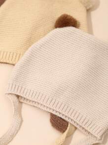 Infant/Toddler Knitted Ear Flap Hat, Cute Baby Boy/Girl Winter Warm Beanie - Multicolor - View 6