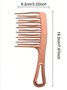 1pc Double Row Wide Tooth Comb For Women And Women, Large Hair Comb For Long, Curly And Styling Hair, Prevent Static ,Hair Styling Kit Hair Accessories - Multicolor - View 2
