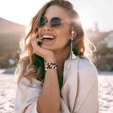 chinbersky Floral Pattern Elastic Band Compatible With Apple Watch Bands 38mm 40mm 41mm 42mm 44mm 45mm 49mm, Nylon Elastic Replacement Bands Compatible With Apple Watch Series 9 8 7 6 5 4 3 2 1 SE Ultra 2 (Note: The Actual Band Color Is Darker And More Muted Than The Product Image) - Pattern 2 - View 7