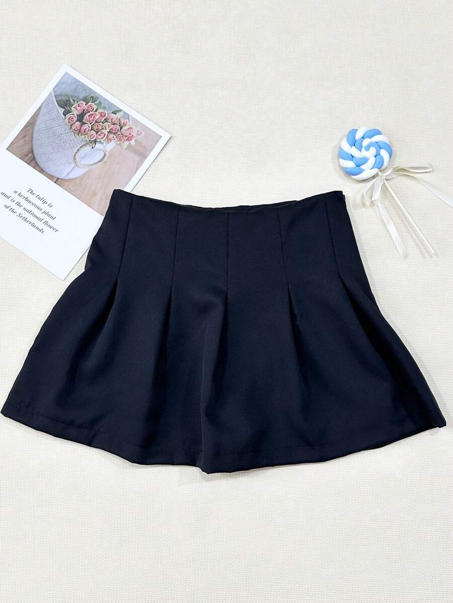 Fashion Shorts Ruffle Tailored Fabric - màu đen - Xem 1