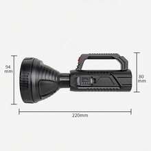 Popular High-Brightness Adjustable Portable Flashlight - Multi-Level Brightness Selection COB Long-Lasting High-Power Patrol Searchlight Multi-Purpose Portable Flashlight - A Must-Have Artifact For Travel, Camping, And Emergency Backup - Black - View 2