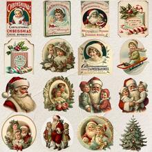 36 miếng dán chủ đề Giáng sinh cổ điển, miếng dán chống thấm nước cho sổ lưu niệm tự làm và đồ thủ công bằng giấy, đồ dùng học sinh nghệ thuật & thủ công, bình nước trang trí máy tính xách tay điện thoại di động - Nhiều màu - Xem 10