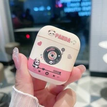 Vỏ tai nghe hình gấu nhạc tương thích với Airpods Pro 2, Vỏ silicon tương thích với Airpods 1/2/3, Vỏ tai nghe Bluetooth không dây Airpods Pro mềm cho thế hệ thứ 3 mới - màu đen - Xem 16