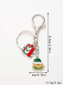 1 mặt dây chuyền hình cây thông Noel, người tuyết, bông tuyết, tuần lộc, người đàn ông bánh gừng, phong cách hoạt hình dễ thương, móc khóa Unisex, quà tặng Giáng sinh, đa năng - Nhiều màu - Xem 12