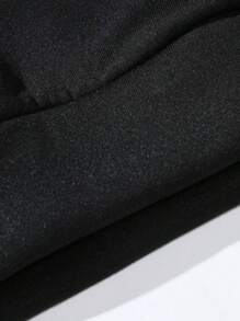 23 Letter Print Casual Round Neck Sweatshirt For Plus Size Men - Black - View 4