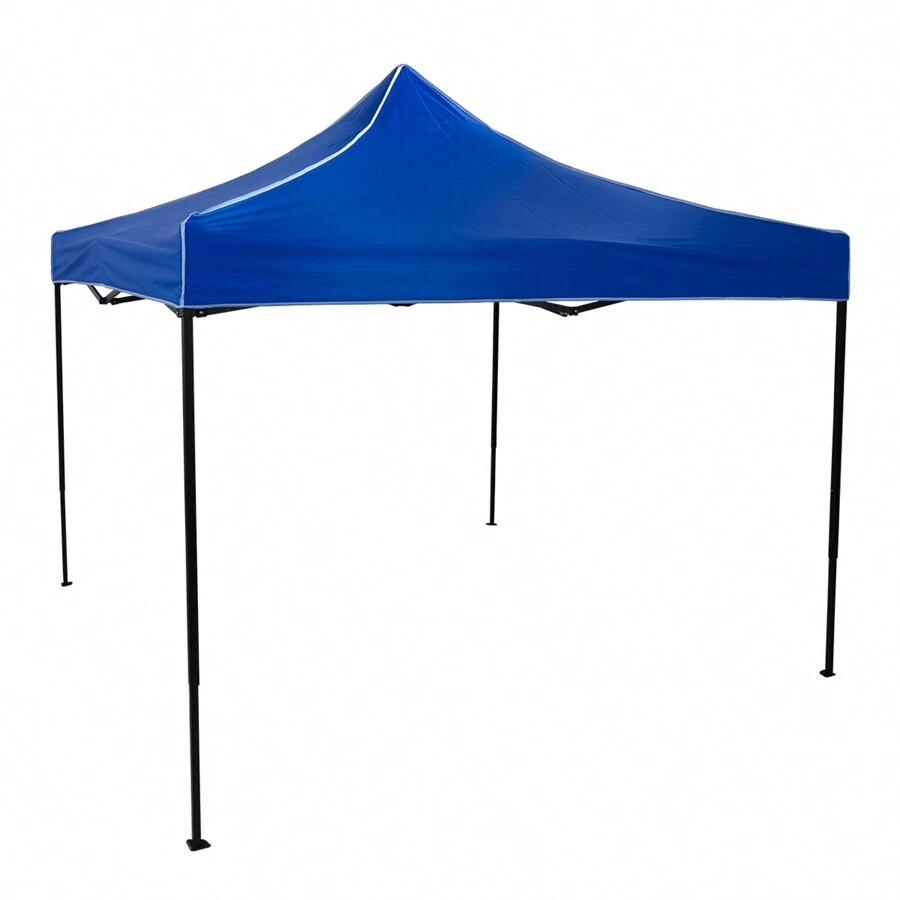 3x3 Reinforced Folding Awning In Various Colors - Blue - View 1