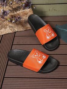 Dép xỏ ngón thời trang mới đa năng cho nữ, thích hợp cho trong nhà/ngoài trời, trang phục mùa hè, thiết kế nhân vật và hoạt hình, bãi biển, du lịch, nhà, chống trượt, dép xỏ ngón thoải mái và đế bằng, dành cho cả nam và nữ - màu đen - Xem 2