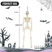 5.4FT Skeleton , Human Life Size Posable Skeleton Decor, Full Size Body Skeleton With Movable Joints For Indoor Outdoor Haunted House Props Decor - 5.4FT - View 3