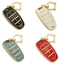 5 键 TPU 汽车遥控钥匙套带钥匙扣 - 保护套支架适用于 Tucson L 适用于 Sonata、适用于 Santa Fe、适用于 NEXO、适用于 NX4、适用于 Atos、适用于 Solaris - 适用于智能外壳遥控器保护器配件防尘防摔高端时尚钥匙包 - 電話號碼牌鑰匙扣 - 查看 13