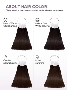30pcs/Pack Hair Color Swatch, 8-Inch Real Human Hair Color Ring For Fashion Color Testing - S1B - View 5