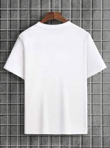 Men's Casual Basketball Sports T-Shirt 100% Cotton Premium Mesh - 白色 - 查看 2
