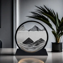 Stress-Relief Deep Sea Sand Art - 3D Glass Moving Sand Painting, Perfect For Home & Office Decor, Ideal Gift For Holidays And Dorms Birthday Gifts Graduation